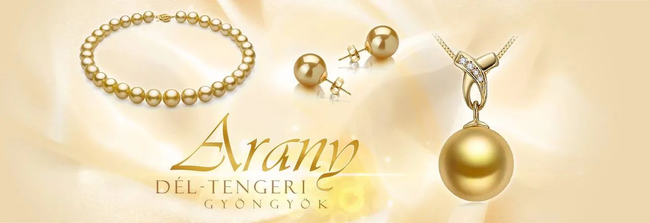 PearlsOnly Arany dél-tengeri gyöngyök