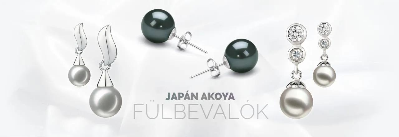 PearlsOnly Japán Akoya fülbevaló