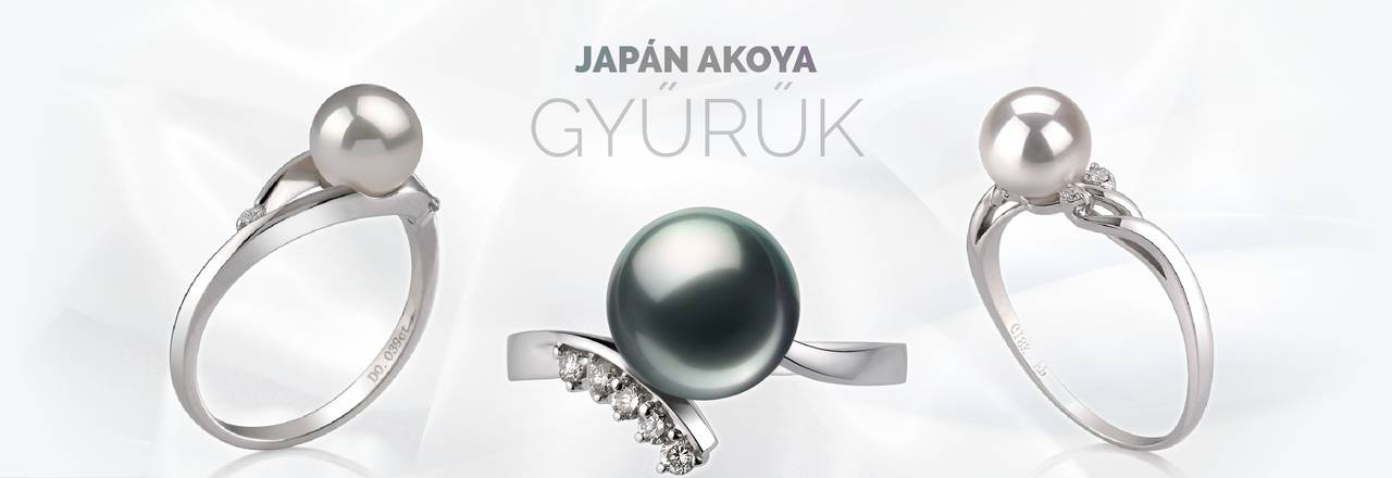 PearlsOnly Akoya gyöngy gyűrűk