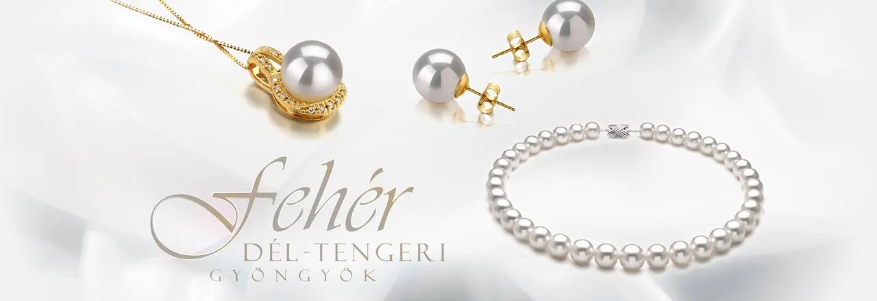 PearlsOnly Fehér déli-tengeri gyöngyök